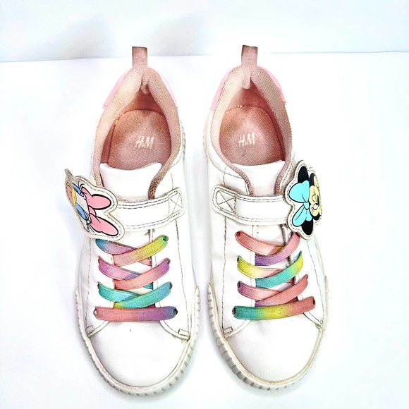 Minnie and Daisy Printed Sneakers Disney H&M White and pink shoes size 12.5 - Picture 7 of 12